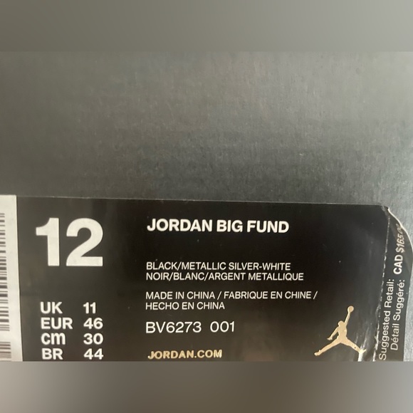 Jordan big fund - us size 12 - Picture 4 of 4